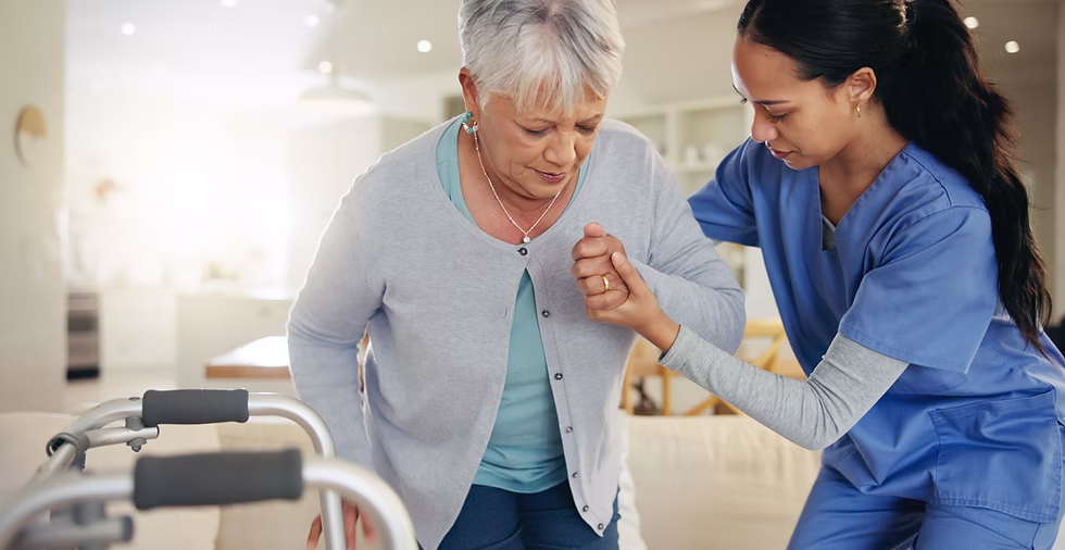 Healthcare professional with patient